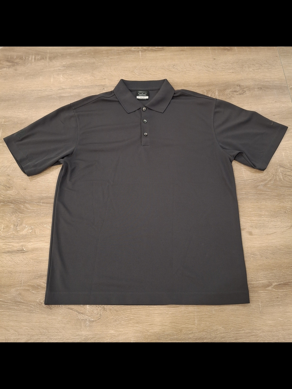 Nike Golf Dri-FIT Simply Orange Embroidered Polo Men's Medium Charcoal